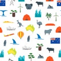 Cartoon Australia Discover Concept Travel. Vector