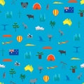 Cartoon Australia Discover Concept Travel. Vector