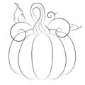 Cartoon Autumn Pumpkin Coloring Page