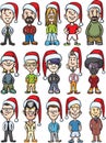 Cartoon avatar santa people