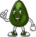 Cartoon avocado character giving a thumbs up Royalty Free Stock Photo