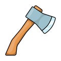 Cartoon ax, hatchet vector symbol icon design.