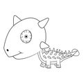 Cartoon Baby Ankylosaurus Dinosaur Royalty Free Stock Photo