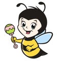 Cartoon Baby Bee Royalty Free Stock Photo