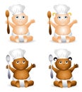 Cartoon Baby Chefs Hats