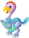 Cartoon baby dinosaur archaeopteryx Royalty Free Stock Photo