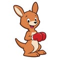 Cartoon Baby Kangaroo Royalty Free Stock Photo