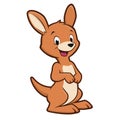 Cartoon Baby Kangaroo Royalty Free Stock Photo