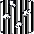 Cartoon Baby panda animal flat seamless pattern