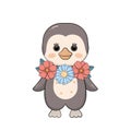 Cartoon baby penguin. Isolated vector illustration Royalty Free Stock Photo