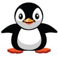 Cartoon baby penguin isolated on white Royalty Free Stock Photo