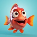 Cute 3d Rendered Fishy Illustration In Zbrush Style