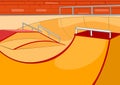 Cartoon background of skatepark.