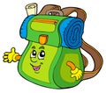 Cartoon backpack Royalty Free Stock Photo