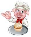 Cartoon Baker Chef Pig Character