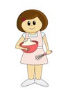 Cartoon Baker Girl