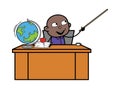 Cartoon Cartoon Bald Black as Teacher