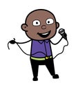 Cartoon Cartoon Bald Black holding Mic