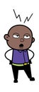 Cartoon Cartoon Bald Black Listening Royalty Free Stock Photo