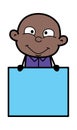 Cartoon Cartoon Bald Black Showing Blank Board