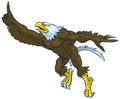 Cartoon Bald Eagle Mascot Doing Number One Gesture