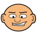 Cartoon bald head