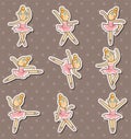 Cartoon Ballet dancer stickers