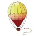 Cartoon balloon. Toy flying transport on a white background. Vector illustration for children.