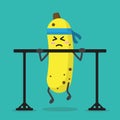 cartoon banana health strong background