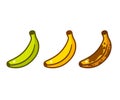 Cartoon bananas illustration Royalty Free Stock Photo
