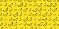 Cartoon bananas pattern repeat background Royalty Free Stock Photo