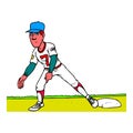 on base runner Royalty Free Stock Photo