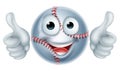 Cartoon Baseball Ball Man Character