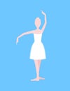 Cartoon Basic Ballet Position. Vector