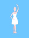 Cartoon Basic Ballet Position. Vector