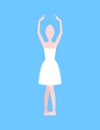 Cartoon Basic Ballet Position. Vector