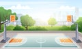 Cartoon Basketball Court Royalty Free Stock Photo