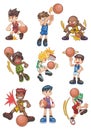 Cartoon basketball icon