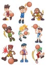 Cartoon basketball icon Royalty Free Stock Photo