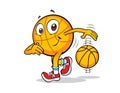 Cartoon basketball mascot character