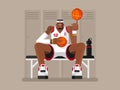 Cartoon basketball player Royalty Free Stock Photo