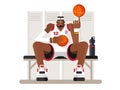 Cartoon basketball player Royalty Free Stock Photo