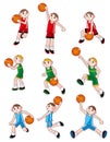 Cartoon basketball player icon