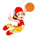 Cartoon basketball player