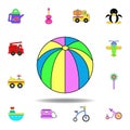 cartoon beach ball toy colored icon. set of children toys illustration icons. signs, symbols can be used for web, logo, mobile app Royalty Free Stock Photo