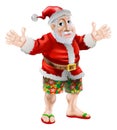 Cartoon beach Santa Royalty Free Stock Photo