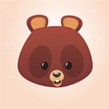 Cartoon bear head icon. Vector illustration. Royalty Free Stock Photo