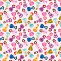 Cartoon beautiful princess seamless pattern