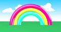Cartoon of a beauty rainbow. Royalty Free Stock Photo