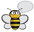 Cartoon Bee With Speech Bubble